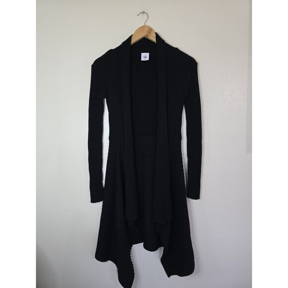 Cabi Black Sweetheart Cardigan Duster Sweater Womens XS Lagenlook Witchy - Picture 1 of 8